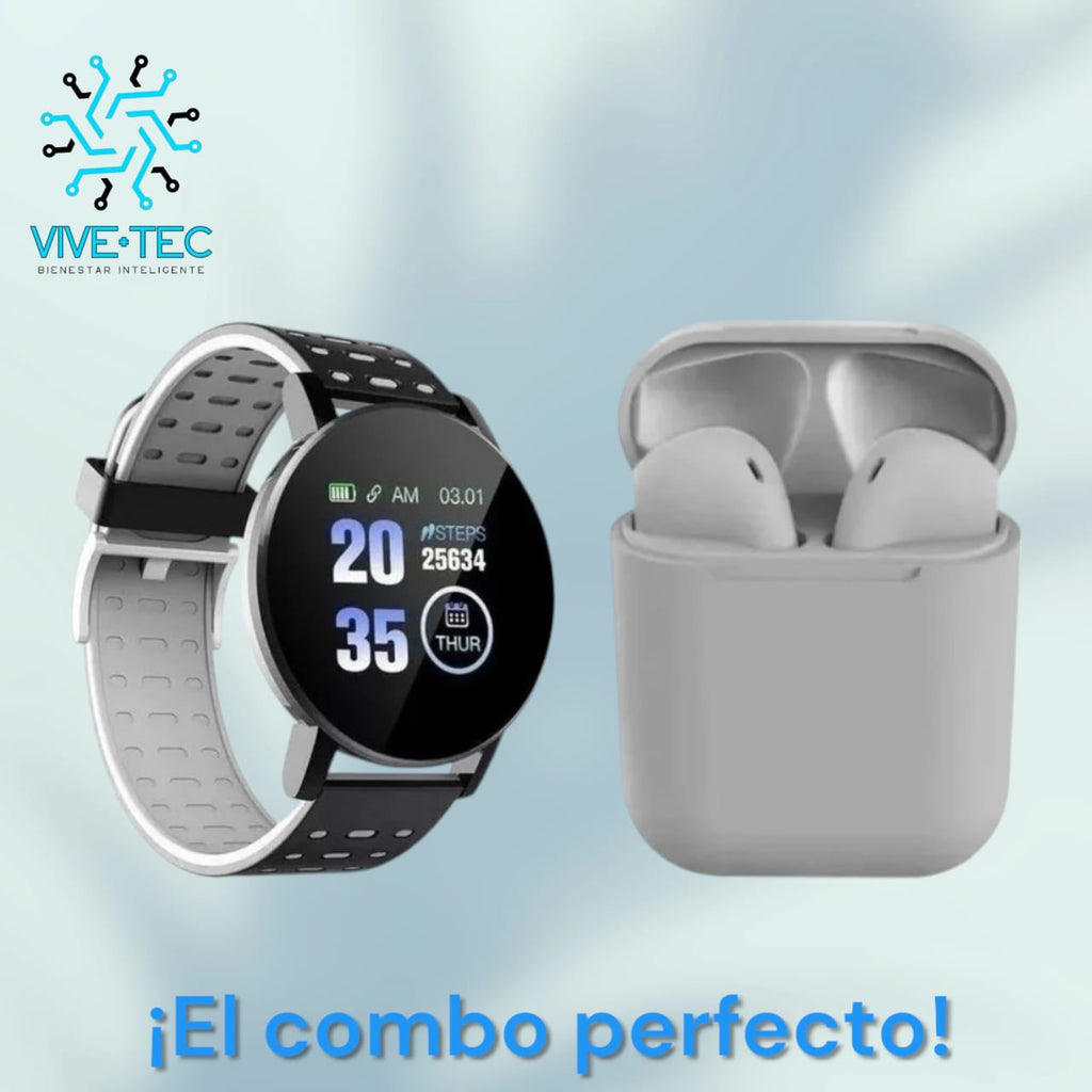 SMART WATCH 119PLUS™ + AUDIFONOS I12™ | SUPER COMBO